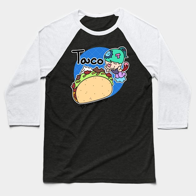 Taco Baseball T-Shirt by spacemandu